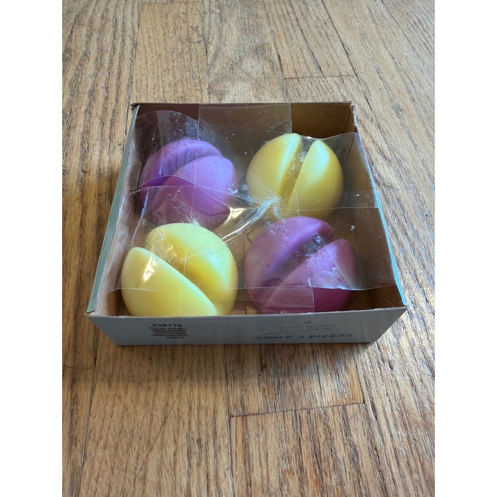PartyLite Scent Plus Melts Round Aroma Melts Hocus Pocus Set of 4 Purple Yellow